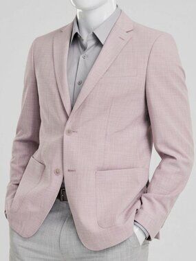Calvin Klein Men's Light Pink Slim Fit Sport Coat Jacket 44S